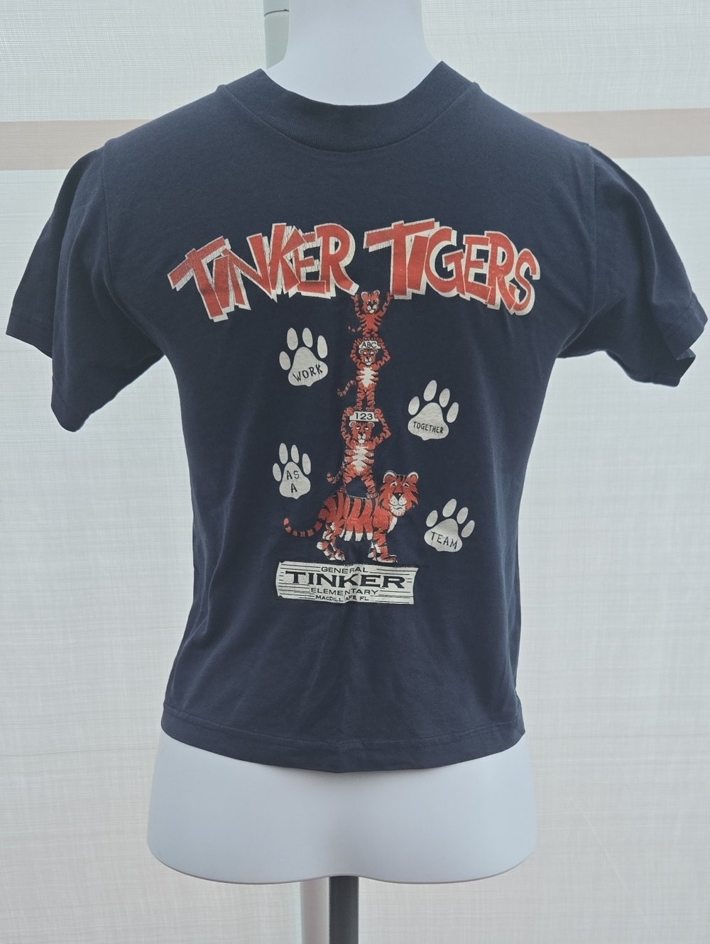 Fruit of the Loom Navy Blue Tinker Tigers Graphic Tee